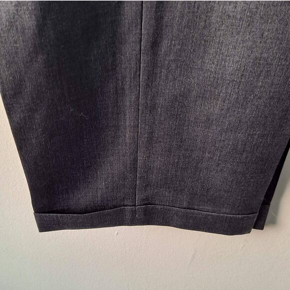 Joseph Abboud Gray 100% Wool Straight Leg Cuffed Dress Pant - Size 36R - Picture 16 of 16